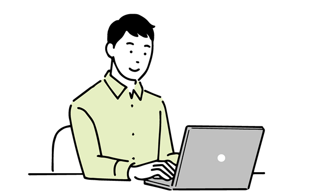 通知を受け取る男性