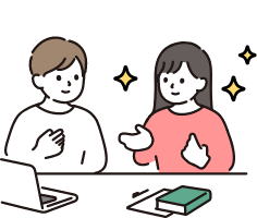 話し合うイラスト