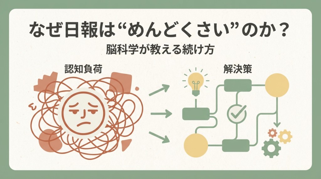 なぜ日報は “めんどくさい” のか｜脳科学が教える続け方